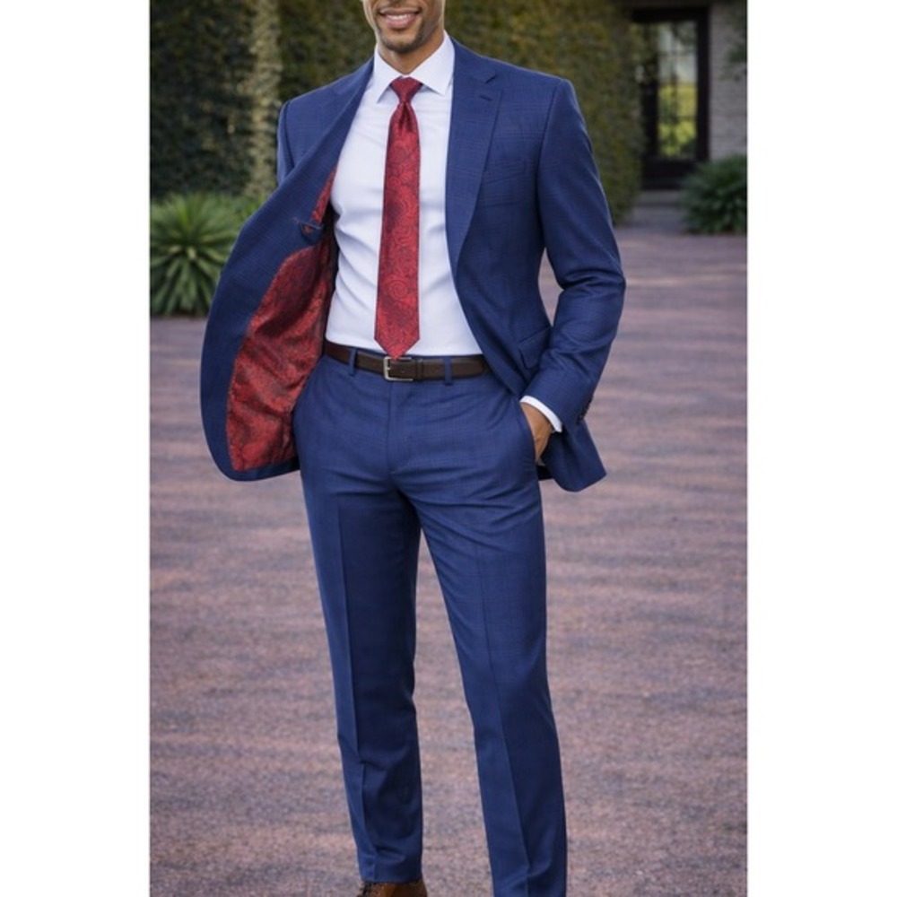 2pc Suit Blue Hand Tailored Jacket Pants‎ owner NBA Devin Harris Dallas Maverick